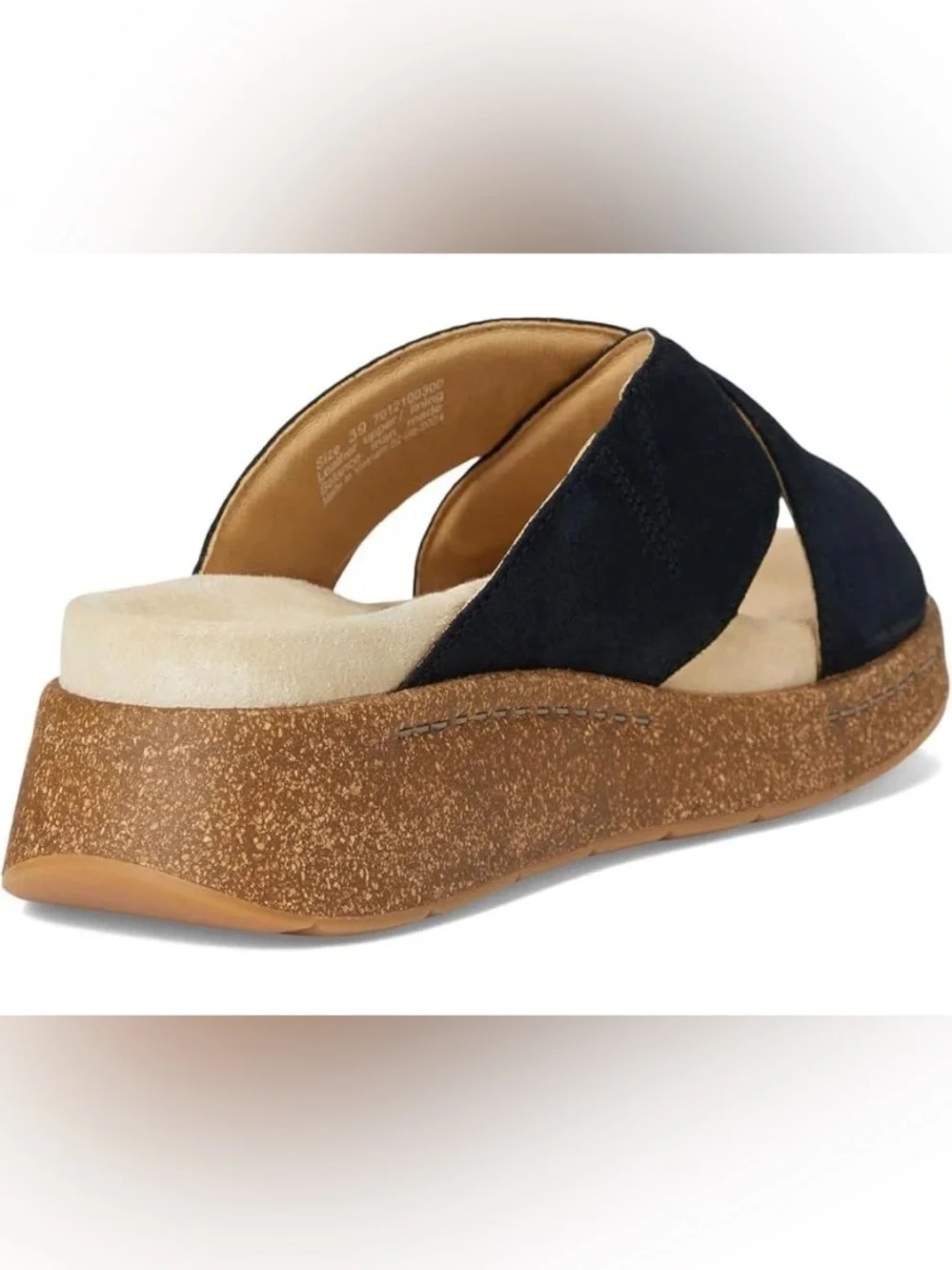 Dansko Bridget Black Burnished Suede Platform Slide Sandals EU 40 US 9.5-10 NWOB